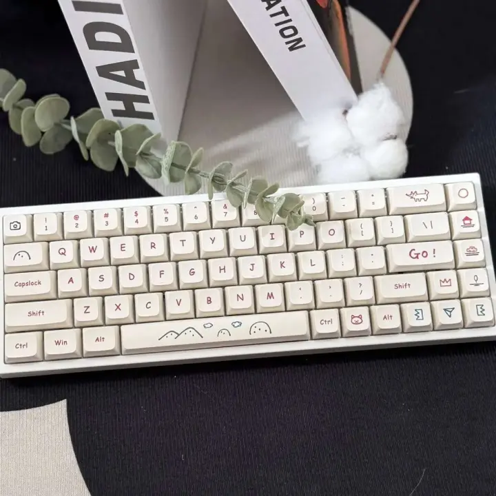 Mifuny - Llave Circular Con Tema Perro, 129 Teclas, Sublimación PBT, Perfil MOA, Llave De Juego, Accesorios Para Teclado Nicca - 1