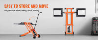 SucceBuy Elevador para cortacésped - Capacidad de 500 libras, gato hidráulico, acero al carbono sólido para tractores y cortacésped de giro cero, naranja - details 4