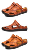 Sandalias de verano para hombre, sandalias de cuero para hombre, sandalias romanas clásicas, zapatillas suaves para exteriores, sandalias de goma para playa para hombre, sandalias de Trekking - details 20