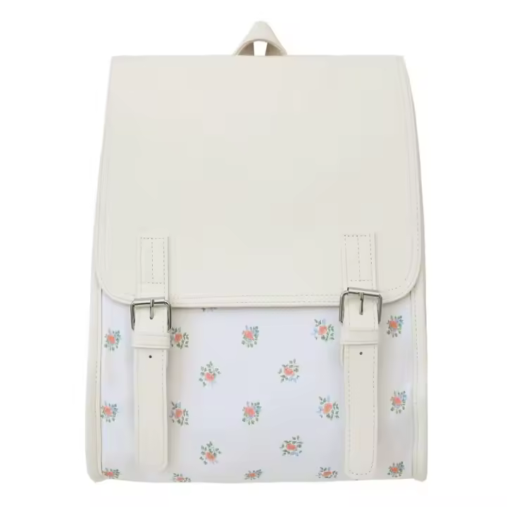Mochila, floral, tulipán, excursión, moda, de mano, mochila, bolso de estudiante, universidad, fresco y dulce - 1