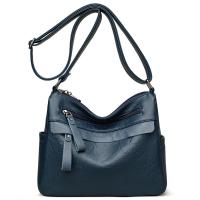 Bolso de mano de piel de vaca y cuero para mujer, bolso de gran capacidad, bolso de hombro con patrón impreso Retro, bolso cruzado femenino, nuevo - details 10