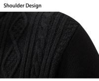 Cardigan de Pendiente de Lana de Cashmere Cuello Alto con Cremallera, Moda de Otoño e Invierno para Hombres - details 2