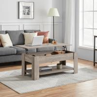 Mesa de Café Elevable y Extensible con Revistero 98x50x(41,8-56) cm Mueble para Sala de Estar y Comedor - details 55