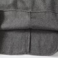 O mujeres gris cuello sin mangas vestido sin mangas nuevo otoño recto Mini Vestidos femeninos altos Vestidos - details 5