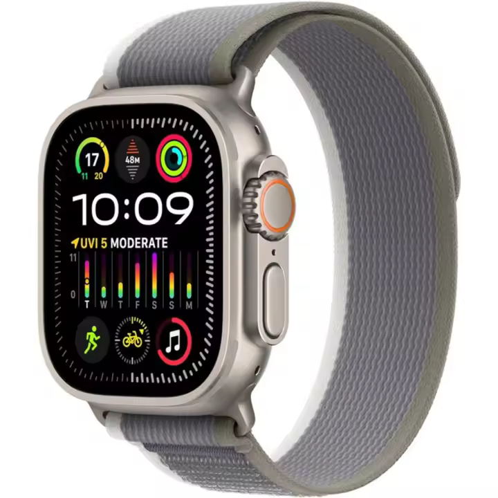 Apple Watch Ultra 2 GPS Celular 49 mm Ca Titanio/Loop Track Verde/Gris S/M - 1