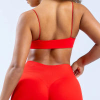 Nuevo sujetador de tiras de tacto suave sin costuras de LICRA para mujer, ropa interior deportiva transpirable elástica para Fitness, ropa interior deportiva de ocio - details 7