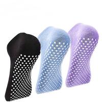 Calcetines de Yoga antideslizantes para mujer, medias de algodón con correas, vendaje, Pilates, Barre puro, Ballet, baile, descalzo, entrenamiento, 3 pares por lote - details 1
