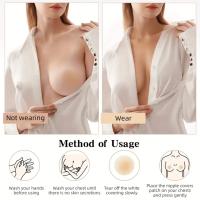 Cubierta de silicona opaca reutilizable para pezones, empanadas invisibles autoadhesivas para senos, sujetador adhesivo Invisible, pegatinas para el pecho, cinta para senos - details 6