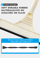 Limpiador de ventanas de doble cara, herramientas de limpieza de vidrio para el hogar, limpiaparabrisas de plástico, raspador, escurridor - details 6