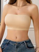 Sujetador de 2 piezas con botones laterales para correr, fitness y yoga, color sólido, talla adulto, tejido transpirable, sin aros, cómodo para llevar a diario. - details 10