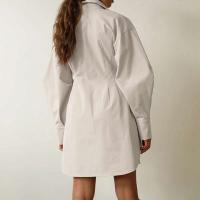 Vestido Elegante de Manga Larga y Ajustado Estilo Sencillo para Mujeres de Oficina Tono Primaveral - details 5