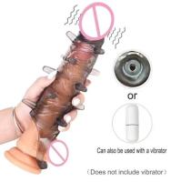 Leten Extender tooys Hombre Vibrador Juguetes sexuales 18 Anillo de erección Hombres Funda de condón especial para hombres para - details 6