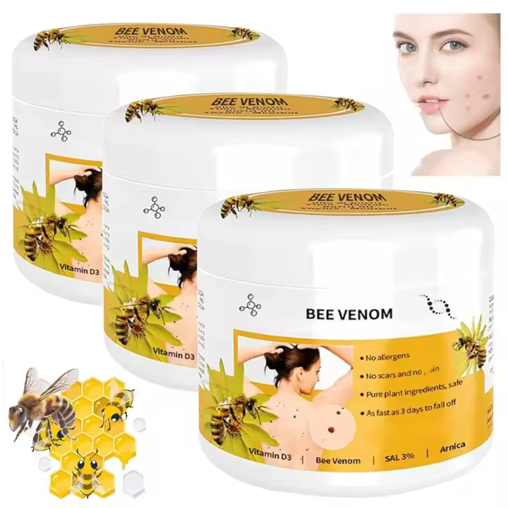 Crema reparadora, crema hidratante, elimina manchas de mujer, crema profesional de veneno de abeja para toda la piel (3 uds.) - 1