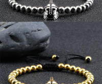 Casco Corona Pulsera Trenzada Mujer 5MM Oro y Plata Cuentas de Cobre Pulsera Ajustable Regalo de Cumpleaños para una Buena Amiga - details 1