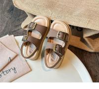 Sandalias de playa informales para niños y niñas, zapatos planos con hebilla de Metal para vacaciones de verano, diseño minimalista de estilo neutro elegante - details 6