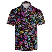 Polo hawaiano 3D para hombre, camiseta de manga corta con estampado de plantas Trcale de verano, camiseta casual con cuello y botones - details 7