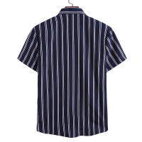 Camisa informal a rayas de manga corta para hombre, TW30, estilo europeo, novedad de verano 2020 - details 2