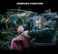 NORTH EDGE ALPS-reloj con brújula de fibra de carbono para hombre, Original, correa de nailon, resistente al agua hasta 50M - details 3