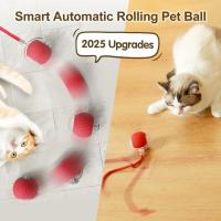 Juguete Interactivo de Pelota para Gatos Bola Rodante Automática con Cola - details 1