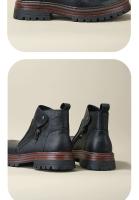 Botas de cuero de gama alta para hombre, botas Chelsea, suela suave transpirable de piel de vaca de primera capa - details 8