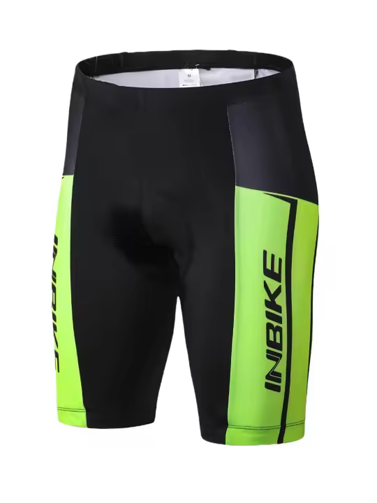 Shorts de Ciclismo de Verano para Hombre INBIKE - y Verde Neón, Almohadilla de Silicona 3D para Mayor Comodidad, Absorbe el Sudor, Secado Rápido, Transpirables, Ligeros, Tejido de Alta Elasticidad, Ideales para Andar en Bicicleta y Actividades al Aire - 1