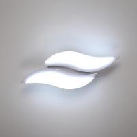Goeco Apliques de Pared de Estilo Nórdico Creativo, 20W Lámparas de Pared Moderna de 6000K Blanca Fría para Interior, Luz de Brillo Bueno para Iluminación Interior de Sala de estar, Espejo, Pasillo, Escarela, Luz Nocturna, 220V, Blanco, 29*10*5CM - details 4