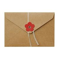 20 piezas Vintage San Valentín sobres de ventana sobre de regalo sobre de efectivo sobres de papel Kraft con botón lazo amor - details 3