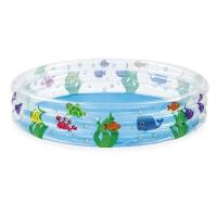 Tubo de Baño Móvil Circular de 152cm x 30cm Equipado con Anillos de Piscina Transparente - details 7
