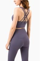 Top de Yoga Transpirable ZHUMU GYM Top de Deportiva de Verano con Espalda Cruzada para Mujeres - details 7