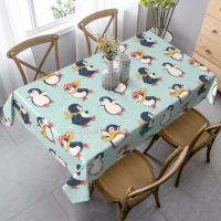 Mantel rectangular de pingüino para fiesta, manteles impermeables para mesa de comedor, decoración del hogar y cocina - details 40