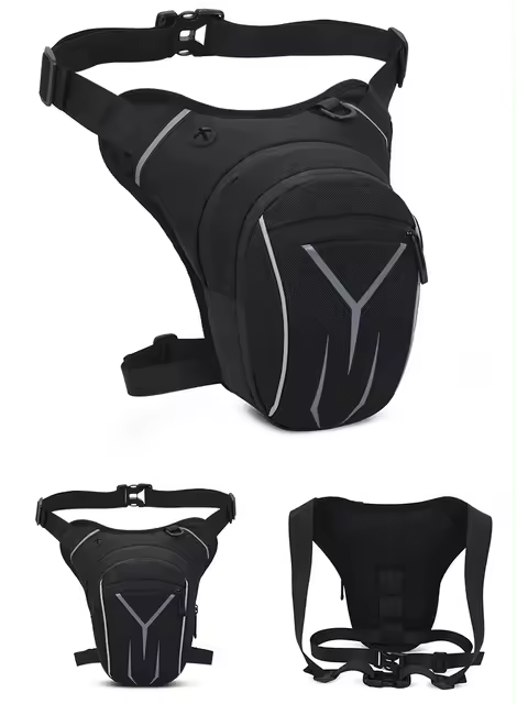 Bolsa de Moto Táctica para Viajes con Cinturón Reflectante a Prueba de Lluvia para Auriculares Ropa Bolsa de Pierna Caída - 1