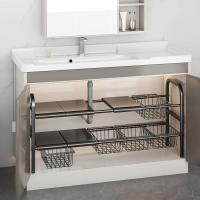 1 Juego de organizadores multiusos para cocina debajo del fregadero del baño-estante de almacenamiento organizador de estante de gabinete expandible - details 2