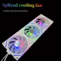Ventilador de refrigeración ARGB Sliced ​​DXK-00027, 5 V, 3 pines, 11,99 cm, conexión inalámbrica, control de temperatura PWM silencioso, compatible con servidores, no incluye batería, componente interno de hardware de computadora, ventilador integrado - details 3