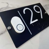 Placa de Dirección de Casa Moderna de Acrílico Gris Brillante Personalizada para Decoración de Pared Ideal para Meubles y Hardware - details 21