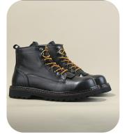 Botas cortas de media caña informales retro de cuero Zapatos de cuero versátiles británicos botas de herramientas - details 6