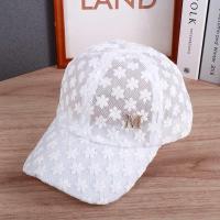 Gorra de béisbol con flores para mujer, informal, ajustable, coreana, para exteriores, con visera de encaje, sombrero de malla - details 8