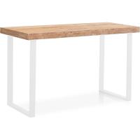 Mesa de estudio, escritorio o despacho, mesa de oficina, color madera salvaje y blanco, medidas: 120 cm (largo) x 60 cm (ancho) x 73 cm (alto) - details 3