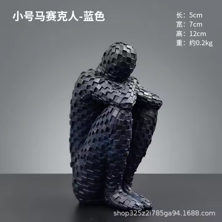 Gran oferta, Mini mosaico para hombre, adorno para el hogar, sala de estar, adorno de mesa, artesanía abstracta personalizada - 1