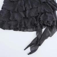 BUNO-Minifalda asimétrica para Mujer, diseño con volantes, cintura media, cremallera lateral, faldas femeninas de moda para Mujer - details 4
