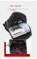 Mochila de negocios de cuero genuino de los hombres, mochila de piel de vaca de capa superior - details 8