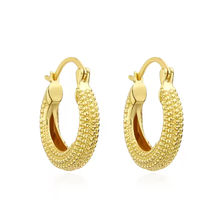 Colgantes de Aro de Cobre Chapados en Oro Estilo Redondo a la Moda para Mujer Joyería Vintage - 1