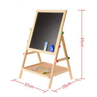 Pizarra de dibujo de madera para niños, pizarra blanca de doble cara, caballete ajustable, juguete de pintura, juguetes educativos de Aprendizaje Temprano - details 5