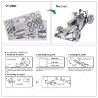 Piececool Building Racing Car 3D Metal Puzzle Asamblea Modelo Kits Juguete Creativo - details 5