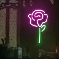 Flores Letrero LED de neón Decoración de pared Ramo de flores Rosa floreciente Luz de neón Dormitorio Tienda de flores Hogar Tienda de bodas Tablero LED, luz de neón de cráneo - details 0