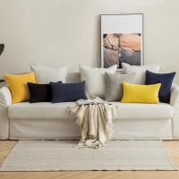 Juego de 2 Fundas suaves granuladas para Cojines Protectores, decoración sólida cuadrada, Almohada de Lanzamiento Poliéster - details 20