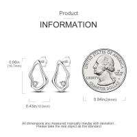 Pendientes de aro de circonita irregular en plata para mujer, pendientes, regalos de joyería - details 4