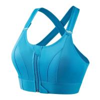 Sujetadores deportivos para mujer, cremallera frontal, correa ajustable, elástico a prueba de golpes, sujetador atlético para Fitness, Top corto ajustado para Yoga - details 8