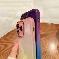 Funda de teléfono transparente de arcoíris degradado de lujo para iPhone 16 Pro Max 15 14 13 12 11 X XR XS Plus cubierta protectora de cámara a prueba de golpes - details 12