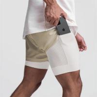 Pantalones cortos deportivos 2 en 1 para hombre, ropa deportiva de doble cubierta para correr, playa, gimnasio, entrenamiento - details 11