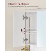 Armario de Baño con Luz LED 16,5 x 70 x 75 cm Toma Corriente Cesta Colgante Soporte para Secador - details 3